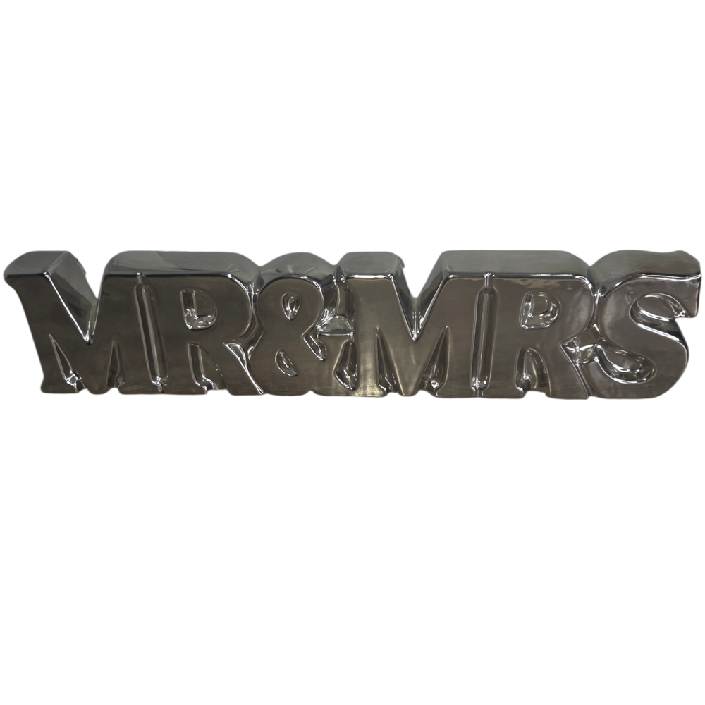 Silver MR & MRS Decorative Sign